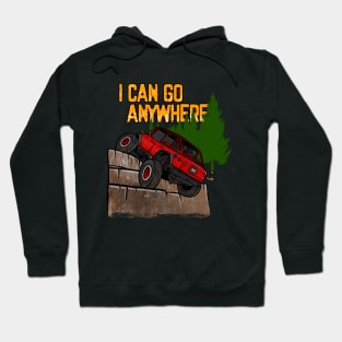 Red Jeep Flex I Can Go Anywhere Hoodie